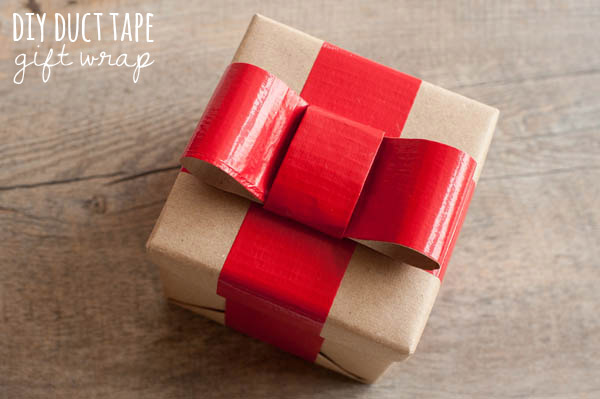 DIY Duck Tape Gift Wrap Bow | 30+ Christmas Wrapping Ideas