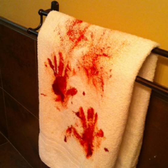 DIY Bloody Hand Towel