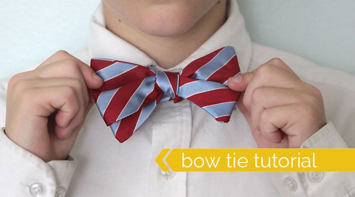 how to make a bow tie from a necktie - grew pattern and sewing tutorial - great teen boy gift!