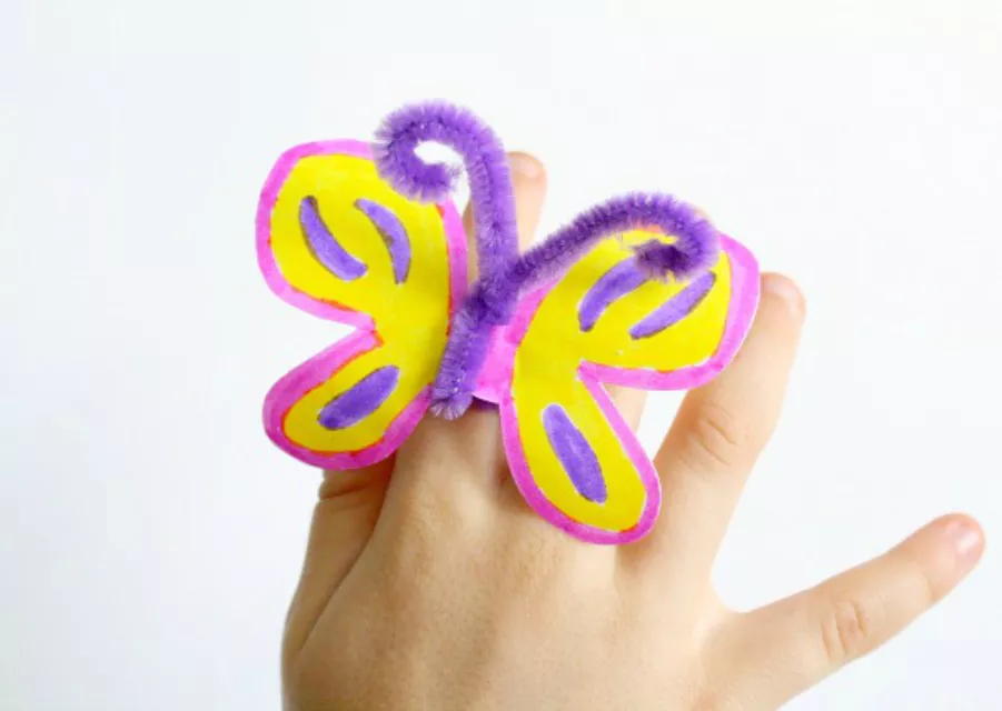 butterfly ring kids craft