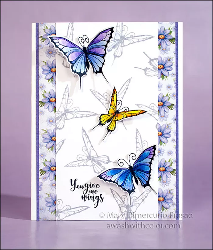 prismacolor butterfly card