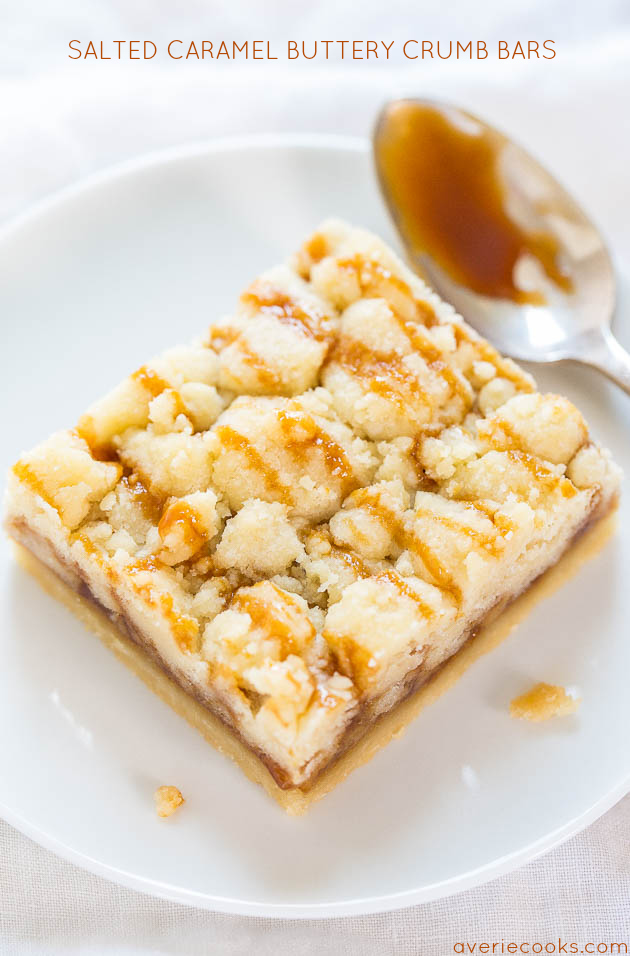 buttery crumb bars 25+ salted caramel desserts