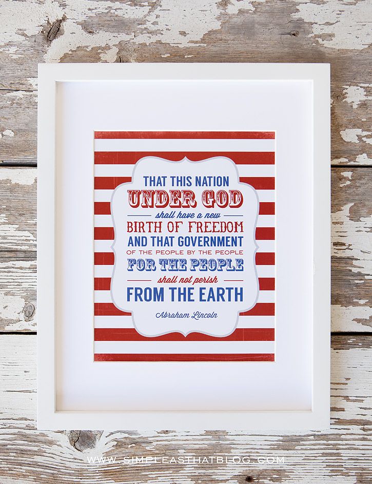 Red, White and Blue Wall Art - simple as that