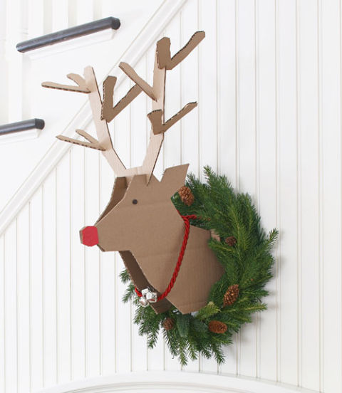 cardboard reindeer Christmas craft | 25+ Rudolph crafts, gifts and treats | NoBiggie.net