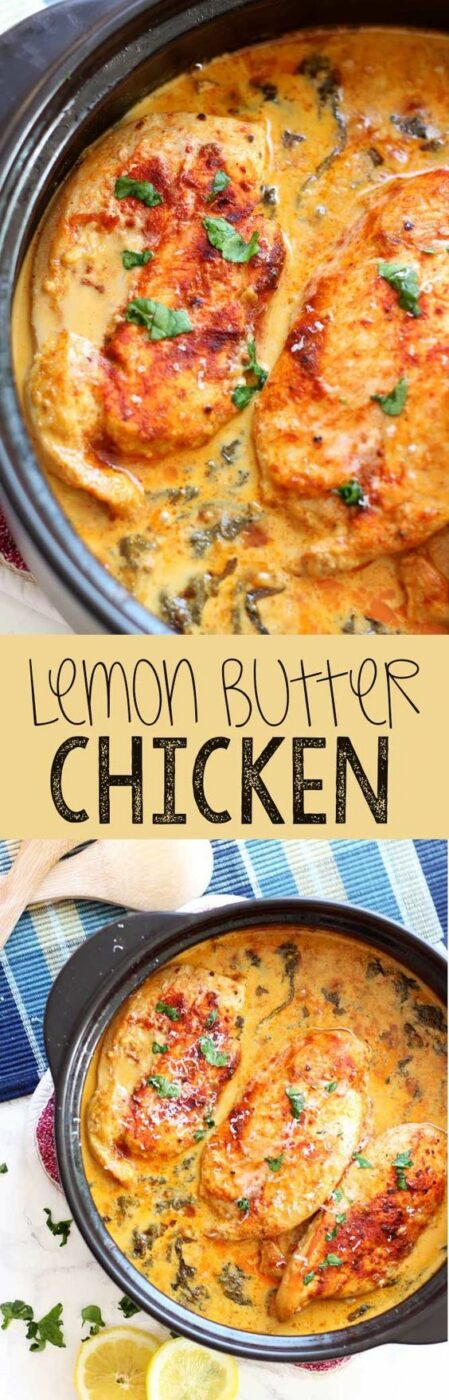 30 Minute Lemon Butter Chicken Dinner Recipe via Eazy Peazy Mealz - Easy chicken dinner, this lemon butter chicken is savory, mouthwatering, and easy to get on the table! - The BEST 30 Minute Meals Recipes - Easy, Quick and Delicious Family Friendly Lunch and Dinner Ideas #30minutemeals #30minutedinners #thirtyminutedinners #30minuterecipes #fastrecipes #easyrecipes #quickrecipes #mealprep