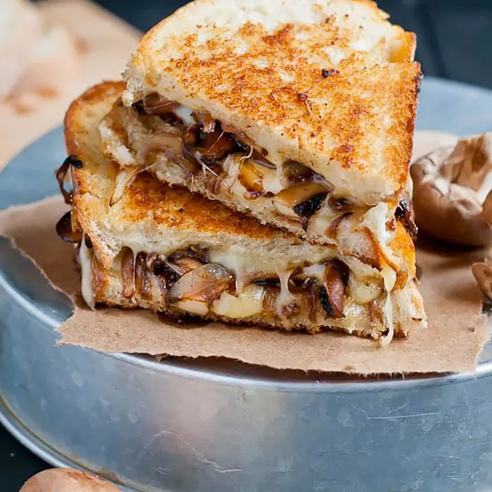 Smoked Swiss and Mushroom Grilled Cheese – smoky swiss–and–savory mushroom sandwich
 