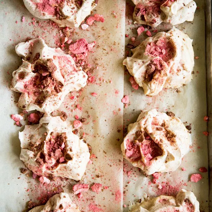  
strawberry meringue cookies from Fed + Fit