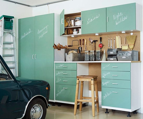 Chalkboard Garage Storage Cabinets