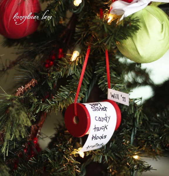 christmas wish list ornament | +25 Beautiful Handmade Ornaments