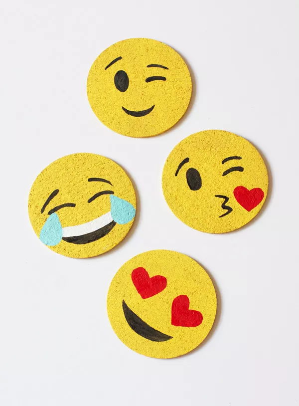 DIY Emoji Coasters