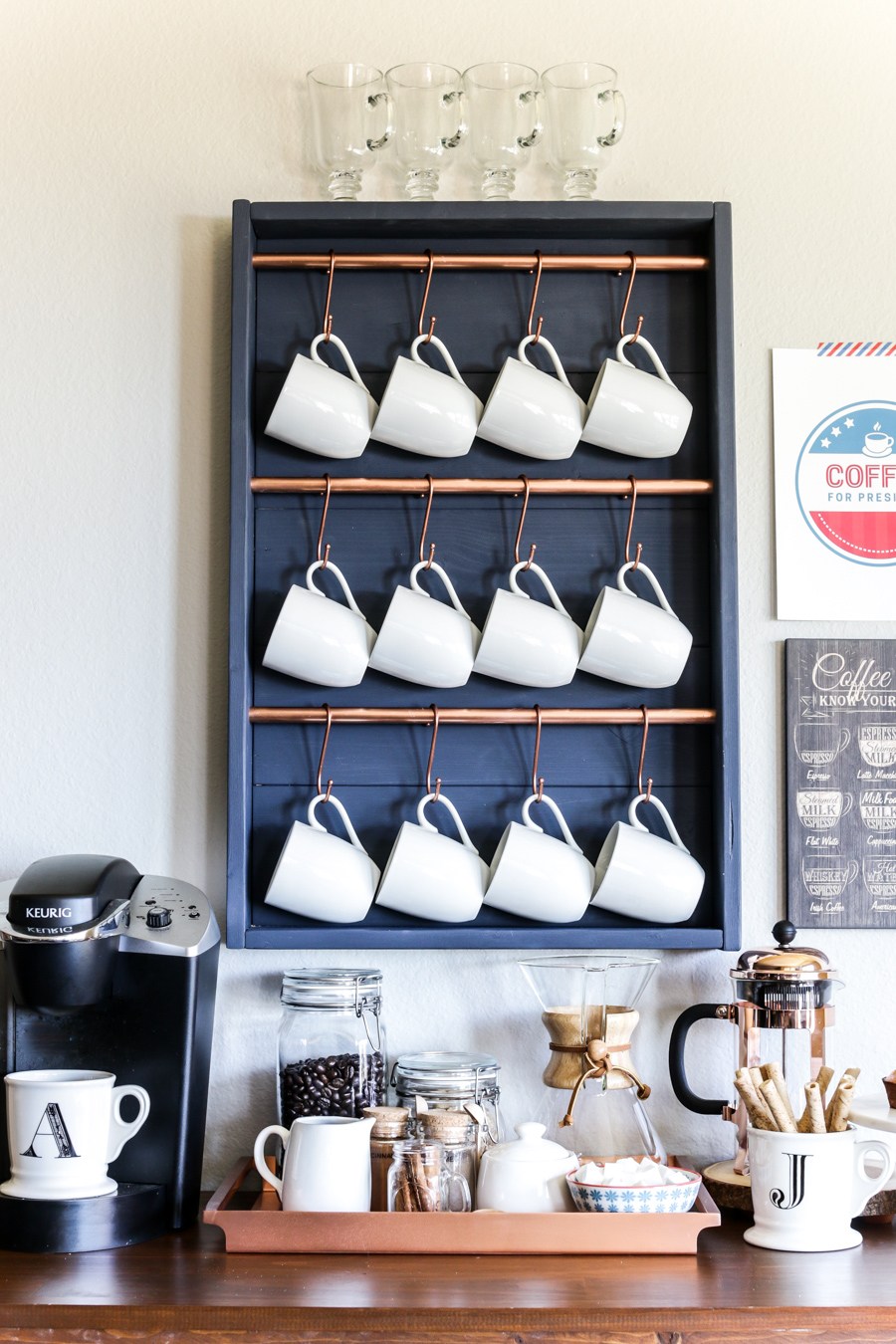 15 Charming DIY Coffee Station Ideas for All Coffee Lovers - DIY Coffee Station Ideas, DIY Coffee Station, Coffee Stations Design Ideas, Coffee Station Ideas, coffee station