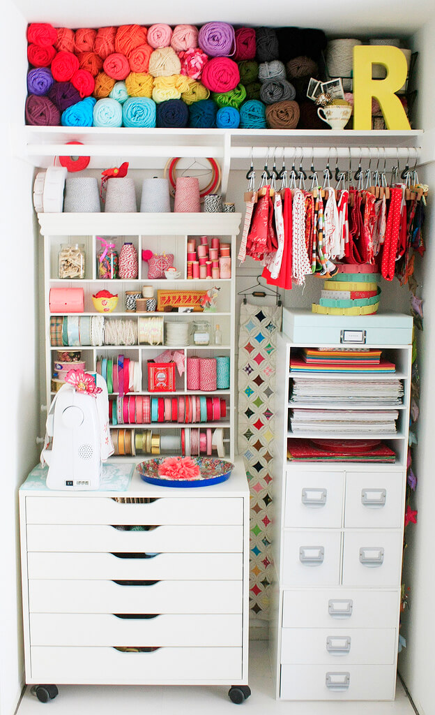 Turn Your Closet Into A Craft Room