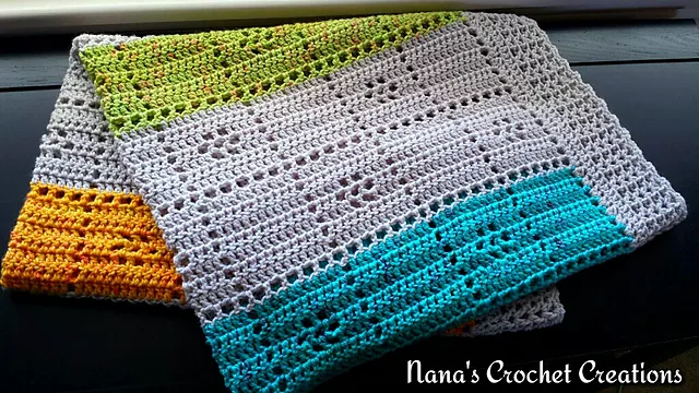 Flower Square Crochet Baby Blanket Free Pattern