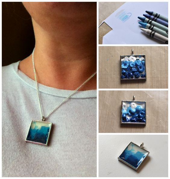 Melted Crayon Necklace
