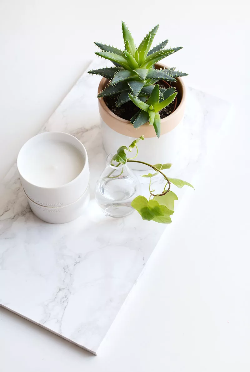 DIY Marble Coffee Table Tray