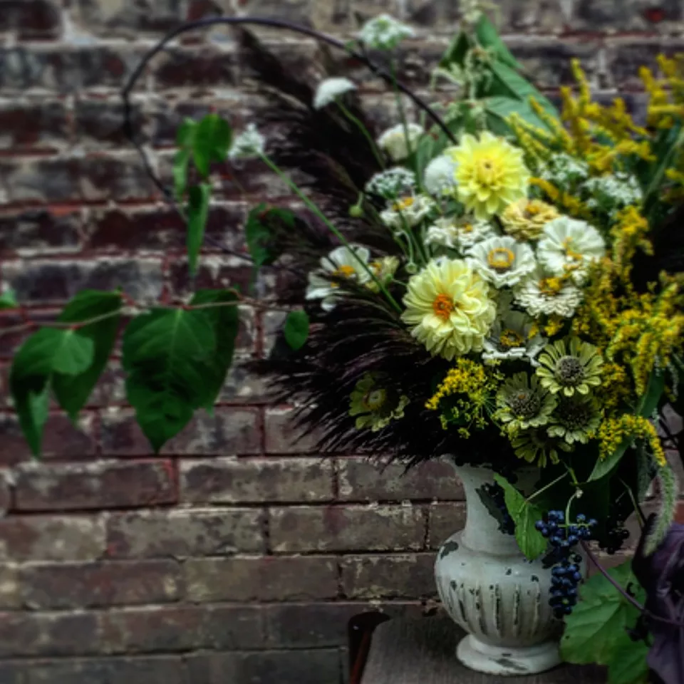 vintage flower arrangement
