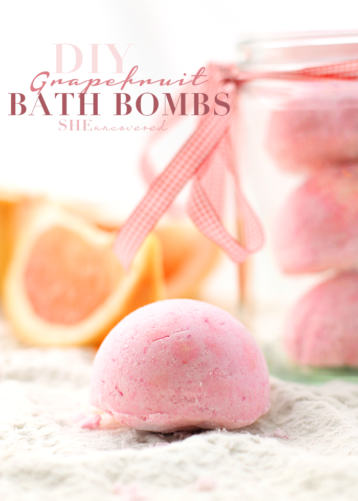 diy grapefruit bath bombs | 25+ bath and body recipes