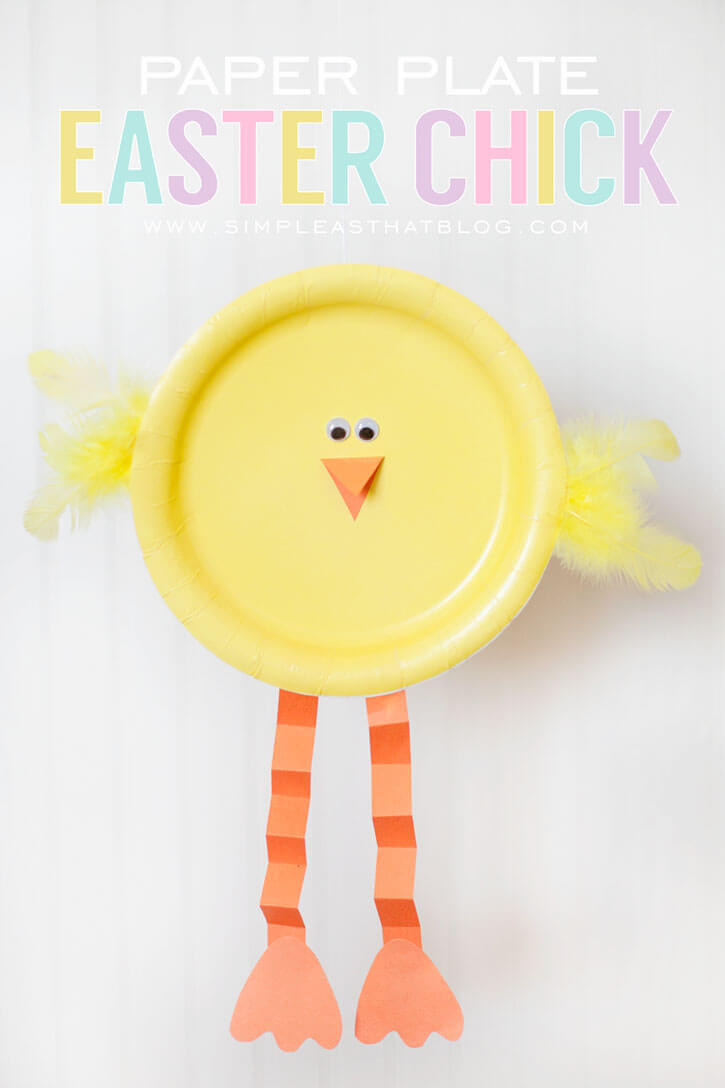 easter chick paper plate + 25 Easter Crafts for Kids - Fun-filled Easter activities for you and your child to do together!