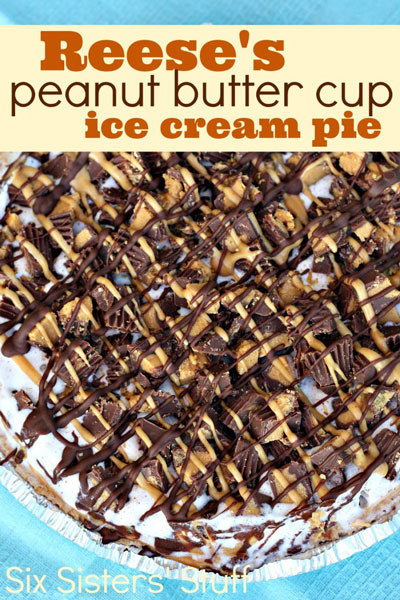 Reese's peanut butter cup ice cream pie - cold treat