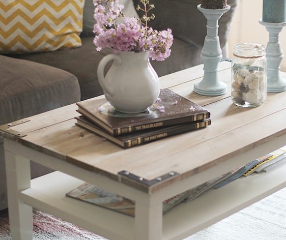 DIY Planked Farm Style Coffee Table