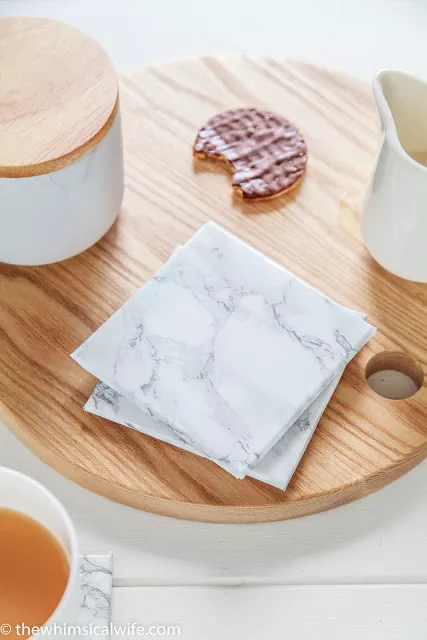 faux marble coasters
