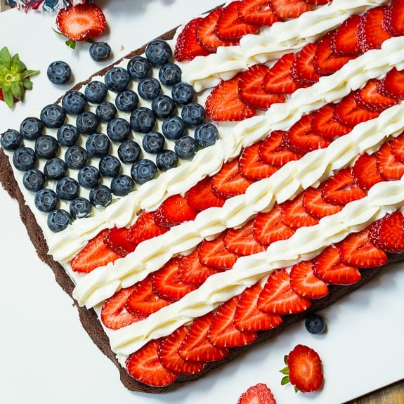 Flag Brownies | 25+ 4th of July Party Ideas