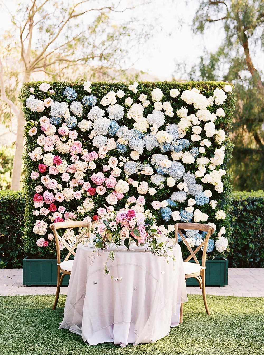 Flower Wall Wedding Stage Backdrop