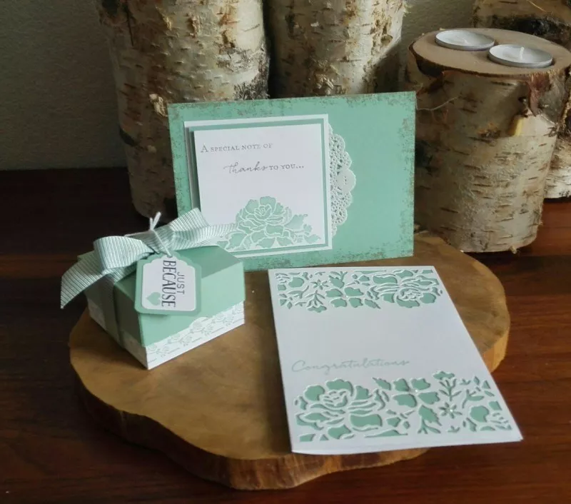 light green floral card