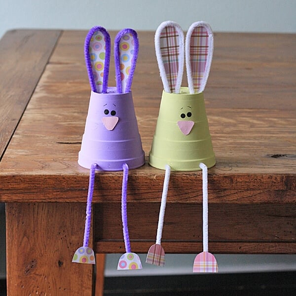 foam cup bunnies + 25 Easter Crafts for Kids - Fun-filled Easter activities for you and your child to do together!