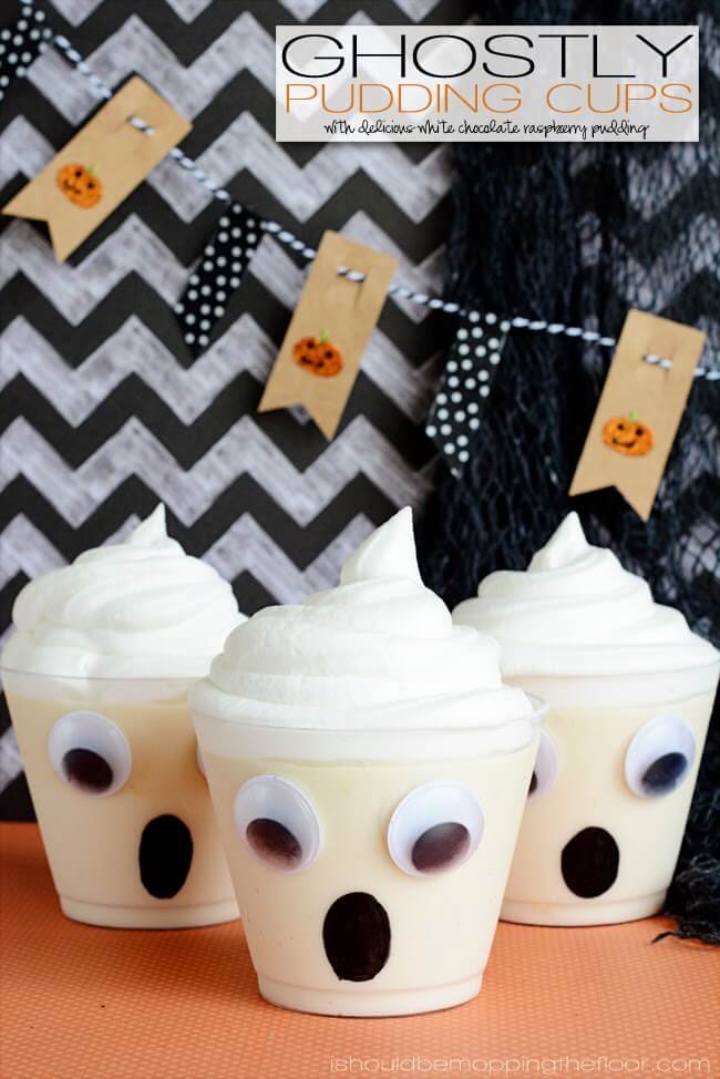 ghost pudding cups