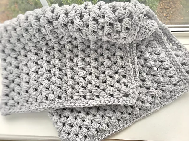 Puff Stitch Crochet Baby Blanket Free Pattern