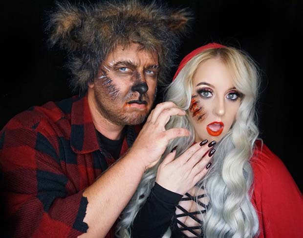 Red Riding Hood and Wolf for Halloween Costume Ideas for Couples