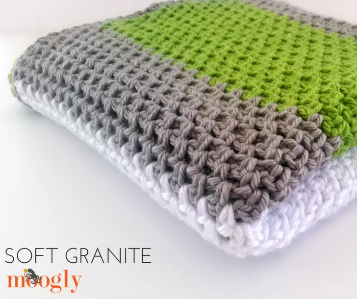 Granite Stitch Crochet Baby Blanket Free Pattern