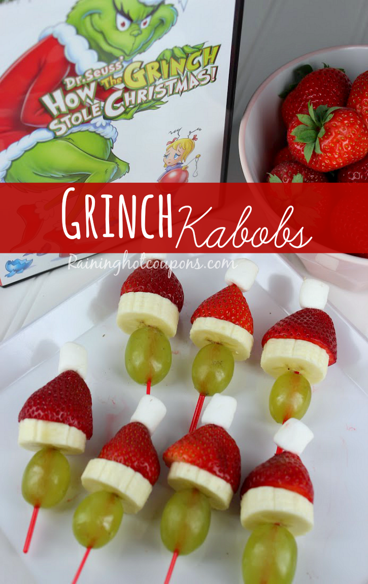 grinch kabobs | 25+ Grinch crafts and cute treats