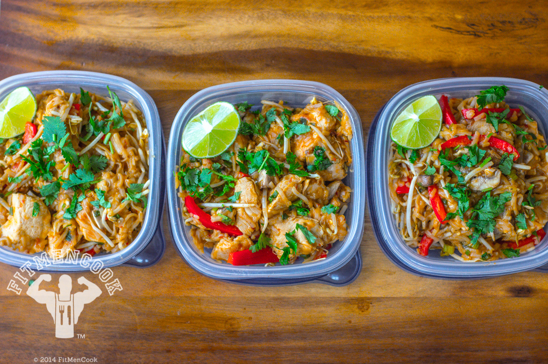 healthy chicken pad thai | 25+ healthy meal prep ideas