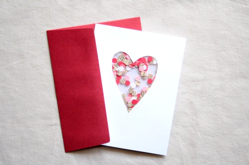 heart Confetti card