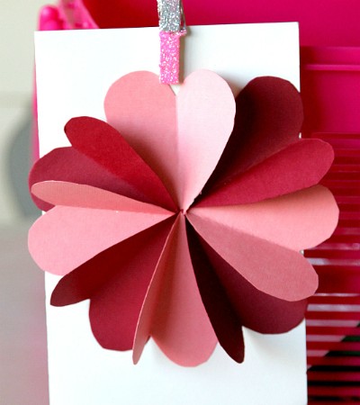 hearts flower card