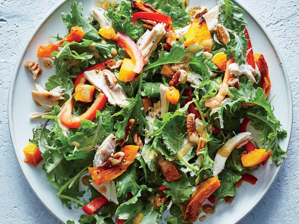 Baby Kale, Butternut, and Chicken Salad