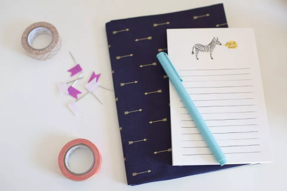diy fabric covered notebook