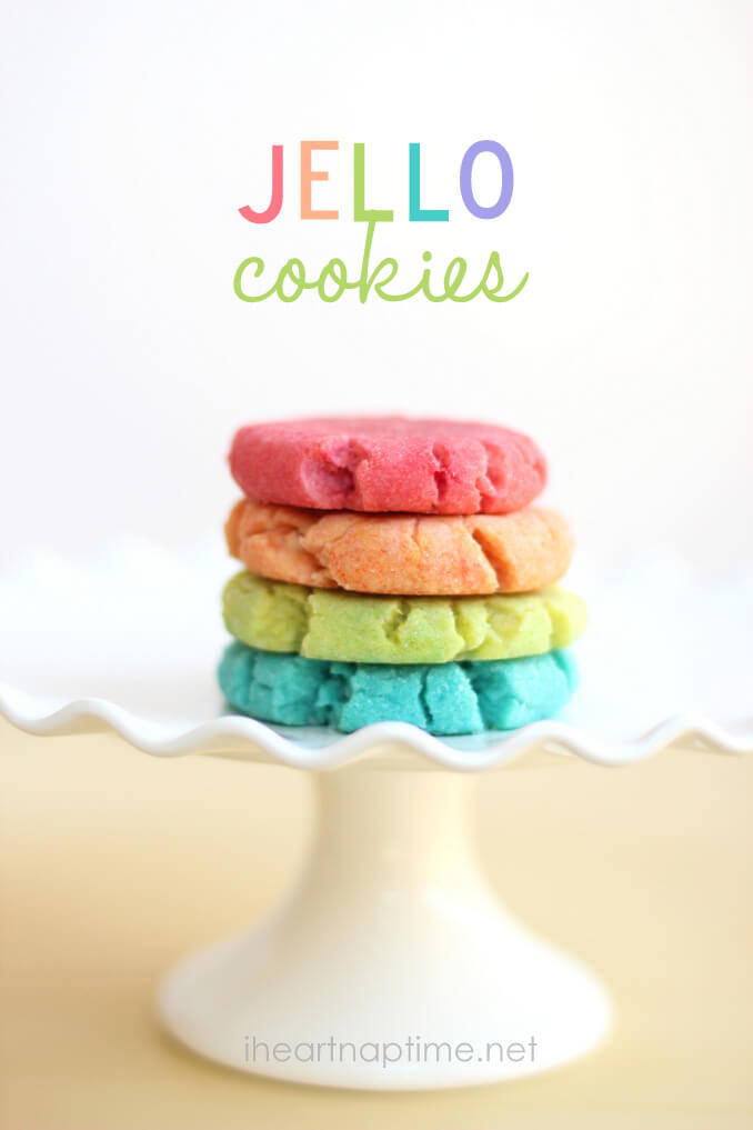 Jello cookies + 50 Rainbow Desserts - the perfect way to celebrate St. Patrick's Day and welcome spring!