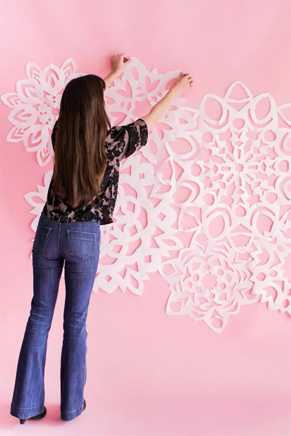 wall sized paper snowflakes