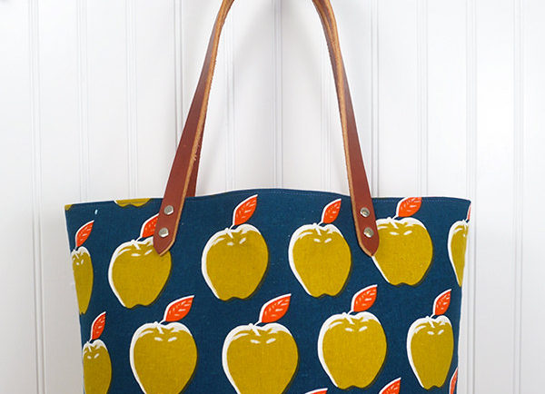Tote Bag With Leather Handle