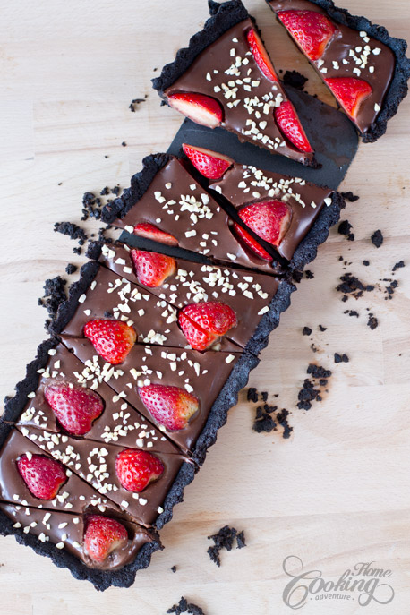 No-Bake Strawberry Chocolate Tart-2
