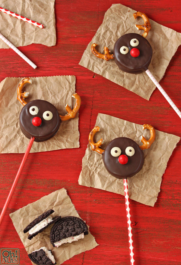 oreo reindeer pops | 25+ Cute Christmas Treats