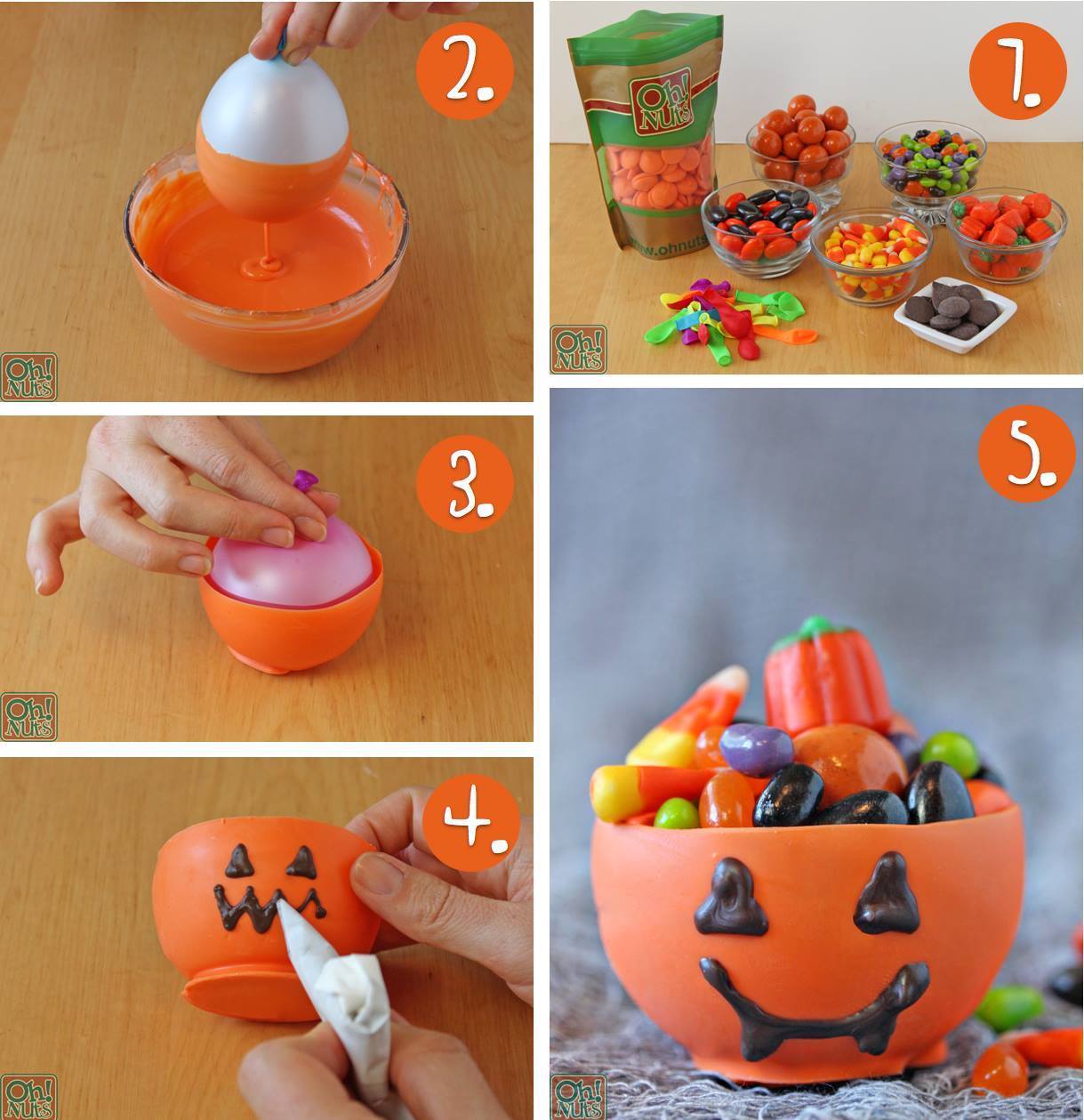 pumpkin candy cups | 25+ Halloween Party Food Ideas