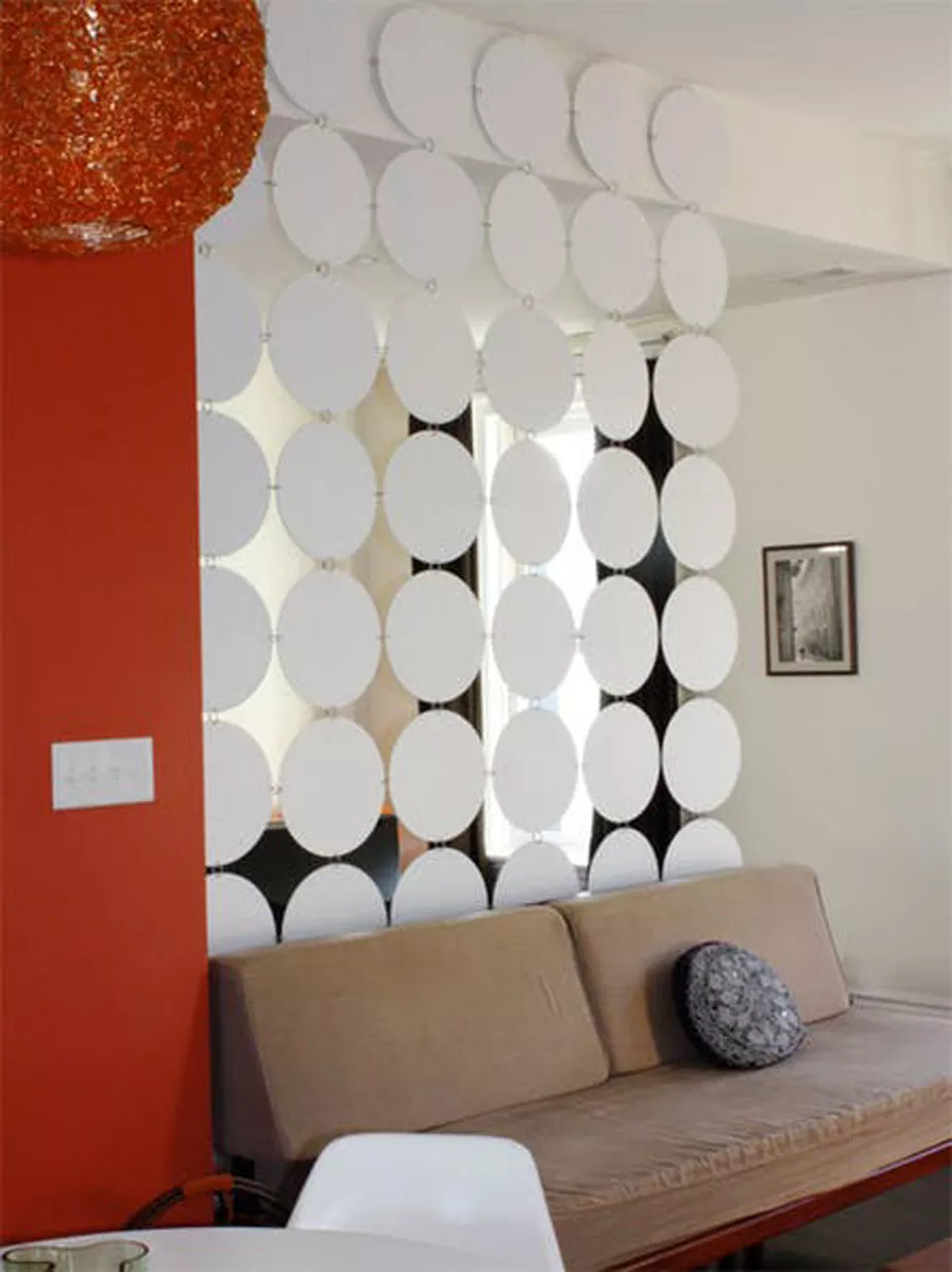 room divider made from records