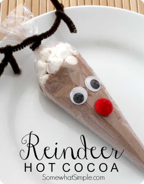 reindeer hot cocoa cone | 25+ Rudolph crafts, gifts and treats | NoBiggie.net