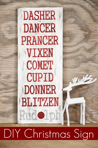 reindeer sign | 25+ Rudolph crafts, gifts and treats | NoBiggie.net