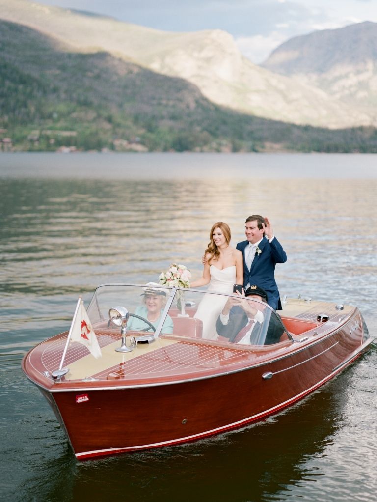 wedding getaway boat
