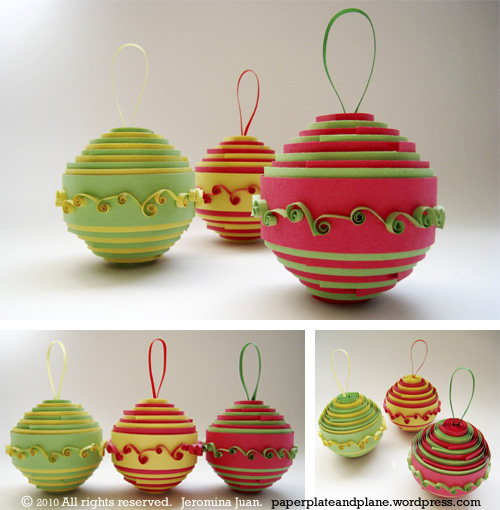 rolled-paper ornaments | +25 Beautiful Handmade Ornaments